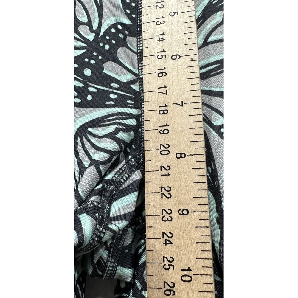 Danskin Now Fitted Active Leggings Women's Medium Gray Butterfly Print Workout - Picture 4 of 7